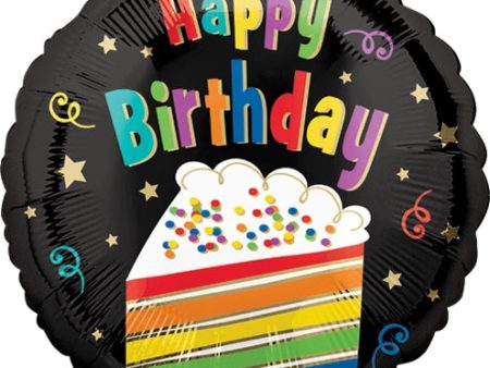 Happy Birthday Rainbow Cake 18  Mylar Balloon Online now