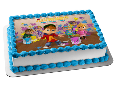 Alvinnn!!! And the Chipmunks Brittany Alvin Simon Theodore Jenette Eleanor Edible Cake Topper Image ABPID55315 For Cheap