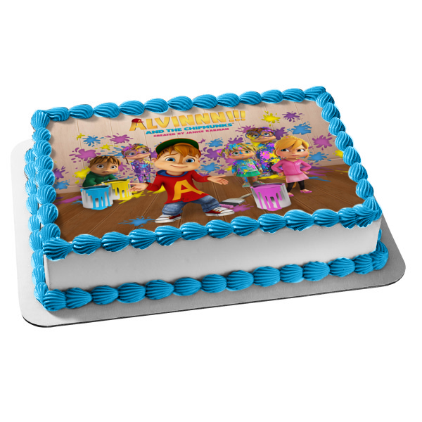 Alvinnn!!! And the Chipmunks Brittany Alvin Simon Theodore Jenette Eleanor Edible Cake Topper Image ABPID55315 For Cheap