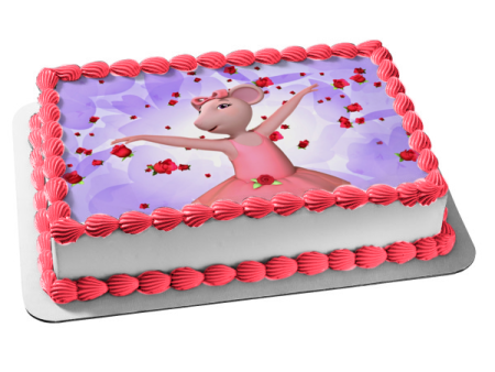 Angelina Ballerina the Next Steps Hearts and Roses Edible Cake Topper Image ABPID55311 Online now